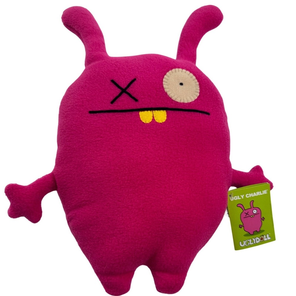 Uglydoll Ugly Charlie Pink Plush Stuffed Toy 2011 Sun-Min Kim David Horvath 15in